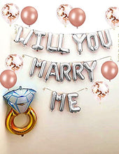 Load image into Gallery viewer, JeVenis 12 PCS Silver Will you marry me Balloons Marry Me Balloons Marriage Proposal Ideas Wedding Proposal Decorations Decor