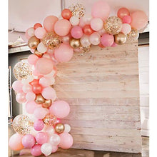 Load image into Gallery viewer, Soonlyn Pink Rosegold Balloon Garland 140 Pcs Gold and Pink Confetti Balloon Arch Kit for Bridal Shower Baby Shower Girl Birthday Party Decoration
