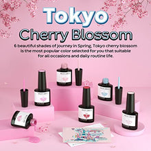 Load image into Gallery viewer, Modelones Gel Nail Polish, 6 Pink Cherry Colors Gel Polish Kit Nude Pink Glitter Spring Summer Nail Polish Gel Red Color Changing Gel Nail Soak Off DIY Nail Art 2022 Popular Mother's Day Gift Manicure