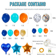 Load image into Gallery viewer, Sheepdog Party Balloon Garland & Arch Kit, Blue Orange Blush Paw Latex Balloons Confetti Balloon Foil Balloon Strip Set for Bluey Theme Kids Dog Birthday Party Decorations
