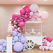 Load image into Gallery viewer, Pink Balloon Arch Kit, AivaToba Garland Kit RoseGold Balloon Arch Pink Party Decorations Purple Latex Balloons for Girls/Boys Birthday Party Baby Shower Wedding Decorations Girl Gender Reveal