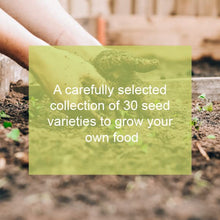 Load image into Gallery viewer, Scott & Co. Seed Sack - 30 Variety Pack of Mixed Vegetable and Herb Seeds, High Yield Indoor and Outdoor Planting Gardeners Heirloom Veg Set. Gardening Gift