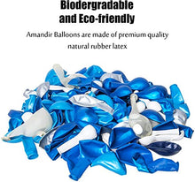 Load image into Gallery viewer, 134 PCS Balloons Garland Arch Kit Navy Sky Blue Balloons, Baby Shower Boys Birthday Wedding Graduation White Silver Latex Confetti Metallic Balloons, Party Decorations Supplies