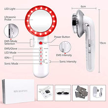 Load image into Gallery viewer, Cellulite Massager 6 in 1 Ultrasonic Massager with RF EMS Ion Red Blue Light for Women Skin Care and Skin Tightening