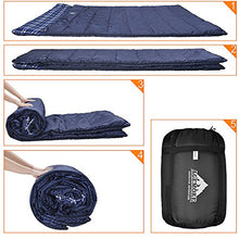 Load image into Gallery viewer, Agemore Cotton Flannel Double Sleeping Bag For Camping, Backpacking, Or Hiking. Queen Size 2 Person Waterproof Sleeping Bag For Adults Or Teens. Truck, Tent, Or Sleeping Pad, Lightweight