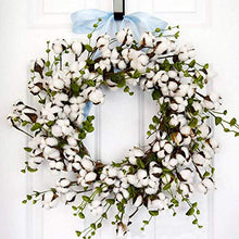 Load image into Gallery viewer, Ruiuzioong Natural Dried Cotton Stem Farmhouse Artificial Flower Filler Floral Arrangement DIY Home Party Decor (20pcs pack)