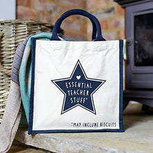 Load image into Gallery viewer, Teacher Stuff Canvas Bag (Navy bag - Navy text) | Teacher gift for women and men | Available in 4 Colours | Gift as a Leaving Present, End of School Year or just to Say Thank You