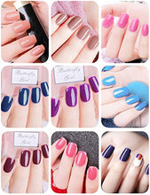 Load image into Gallery viewer, FINGER QUEEN Gel Nail Polish Kit,12 Colors Gel Nail Polish Starter Kit With UV Light 120W High-power LED Nail Lamp , Base Coat, Top Coat, Essential Home Manicure Tools DIY Home Gel Nail Kit for Women