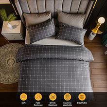 Load image into Gallery viewer, LAZZARO Printed Double Duvet Cover Sets 3 pcs with Zipper Closure + 2 Pillowcases - Ultra Soft Hypoallergenic Microfiber Quilt Cover Bedding Sets 200 x 200 cm