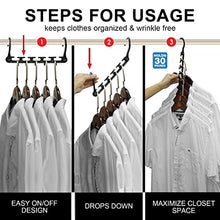 Load image into Gallery viewer, AOLIGEI 20pcs Clothes Hangers Space Saving, Wardrobe Hangers Organisers Non Slip Magic Hangers Closet 9.5" x 4"