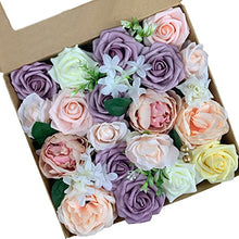 Load image into Gallery viewer, Roqueen Artificial Flowers Fake Silk Flowers for DIY Wedding Bouquets Centerpieces Arch Arrangements Decorations (Garden Dusty Rose)