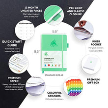 Load image into Gallery viewer, Clever Fox Planner - Weekly & Monthly Planner to Increase Productivity, Time Management and Hit Your Goals – Organizer, Gratitude Journal – Undated, Start Anytime, A5, Lasts 1 Year, Mint (Weekly)