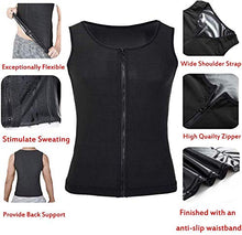 Load image into Gallery viewer, DODOING Sauna Vest Men Waist Trainer Vest for Weightloss Hot Polymer Corset Compression Sauna Sweat Body Shaper Zipper Slimming Workout Shirt Sauna Tank Top
