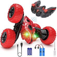 Load image into Gallery viewer, Remote Control Cars RC Car 360°Double Side Flips 2.4GHz RC Radio Controlled High Speed 4WD Stunt Car with Two Rechargeable Batteries Toy Cars for 3 4 5 6 7 8 9 12 Years Old Kids Boys Gift (Red)