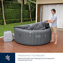 Load image into Gallery viewer, Lay-Z-Spa BW60075GB Santorini Pro Built in LED Light, 10 HydroJet System, Integrated Seats and Foot Massager Inflatable Hot Tub with Freeze Shield Technology, 5-7 Person, Grey spa design interiors