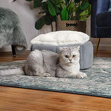 Load image into Gallery viewer, BEDSURE Cat Cave Bed Igloo - Small Cat Tent Bed House with Removable Washable Cushion Pillow Foldable Portable Pet Bed, Light Grey, 35x35x38cm