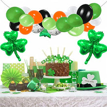 Load image into Gallery viewer, St. Patrick's Day Green Balloons Garland Arch Kit, 81pcs Jungle Theme Party Balloons Garland,Shamrock Aluminum Film Balloon Latex Balloons Decorations for Hawaii Party Birthday Wedding Supplies
