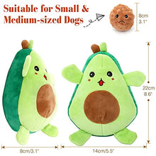 Load image into Gallery viewer, Pawaboo Squeaky Dog Toys, 2-in-1 Interactive Plush Puzzle Dog Toys, Tug of War Dog Chew Toys, Safe Pet Stuffed Plush Toys, Cute Smiley and Crying Avocado Pattern Toys for Medium, Small Puppy Dogs