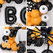 Load image into Gallery viewer, WINAROI Halloween Balloon Arch Garland Kit, Halloween Theme Balloons Decor Kit with Black Orange Confetti Balloons, Eye Ball Balloons Spider Web for Halloween Party Decor Indoor Kids Gifts Toy