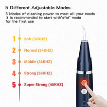 Load image into Gallery viewer, at Home Ultrasonic Tooth Oral Cleaner Kit, for Teeth Tool Electric Plaque Tartar Stain Dental Calculus Removal Saviour Descaler Best Professional Only Smiles Electronic Cleaning Repair Care Remover