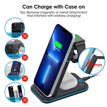 Load image into Gallery viewer, KIMILAR 3 in 1 Wireless Charger compatible with iPhone 13/12 / 11 / SE/XR/XS/X / 8, Samsung S22/S21/S20, Apple Watch Series 7/6 / 5/4 / 3/2 / SE, AirPods 2/3 / Pro, Samsung Buds Series