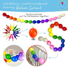 Load image into Gallery viewer, Birthday Decoration Set | Trendy Party Decorations in Rainbow Colours | Happy Birthday Banner | Balloon Garland | Tassel Garland | Confetti Balloons | Table Confetti | Cake Topper | Pump | UK Brand