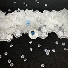 Load image into Gallery viewer, Silver Sixpence Bridal Charm | Something Blue | Garter Charm for Bridal Shower