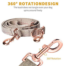 Load image into Gallery viewer, Rose Gold Dog Collar and Lead(2m) Set | Exceptionally Elegant & Adjustable | 3 Adjustable Lengths Dog Leash | Soft and Easy to Clean
