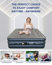 Load image into Gallery viewer, iDOO Queen size Air Bed, Inflatable bed with Built-in Pump, 3 Mins Quick Self-Inflation/Deflation Air Mattress, Blow Up Bed for Home Portable Camping Travel 205*156*46cm 295kg MAX