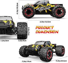 Load image into Gallery viewer, DEERC Brushless RC Cars 35 MPH High Speed Remote Control Car 4WD 1:18 Scale Monster Truck for Kids Adults, All Terrain Off Road Truck with Extra Shell 2 Battery,40+ Min Play Car Gifts for Boys