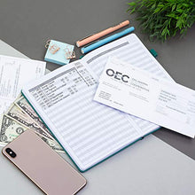 Load image into Gallery viewer, Clever Fox Check Register – Deluxe Checkbook Log with Check & Transaction Registers, Bank Account Register Booklets for Personal and Work Use, A5-Sized Hardcover, Turquoise