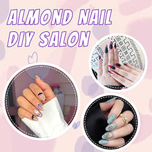 Load image into Gallery viewer, Fake Nails Tips Acrylic Nail Art Full Cover Almond False Nails Long Almond Stiletto False Nail Clear Press on Nail Extension Kit for Women Girls
