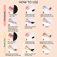 Load image into Gallery viewer, Saviland Gel Nail Polish Set - 6 Colors Metallic Painted Gel Polish Soak Off Emboss U V LED Glitter Gel Nail Art Manicure Kit for Beginners Professionals Home DIY Nail Salon