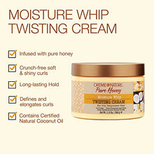 Load image into Gallery viewer, Creme of Nature Moisture Whip Twisting Curl Cream for Dry Dehydrated Hair, Moisturizing Hair Care Formulated with Pure Honey, 11.5 fl. oz.