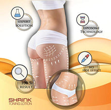 Load image into Gallery viewer, Shrink Toning Lotion – Heat Activated Skin Tightening Cream for Body - Reduces the Appearance of Cellulite and Stretch Marks with Caffeine, Vitamin E and CoQ10 (8 oz tube)