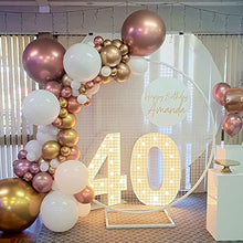 Load image into Gallery viewer, Balloon Arch Kit Metallic Pink, Rose Gold Balloon Garland Kit Metallic Rose Gold Balloons Metallic Pink White Balloons 101 PCS Latex Balloons Birthday Decorations Wedding Anniversary Baby Shower