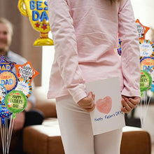 Load image into Gallery viewer, Fathers Day Balloons, 15 Pcs Happy Father's Day Decorations Balloons, Love You Dad Fathers Day Aluminum Foil Floral Balloons for Fathers Day Birthday Party Decorations (Father's Day)