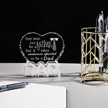 Load image into Gallery viewer, Crystal Birthday Gift for Dad, Father's Day Gifts from Daughter, Paperweight with DAD Letters