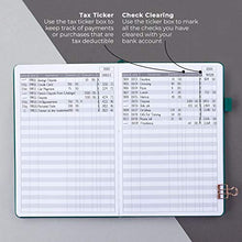 Load image into Gallery viewer, Clever Fox Check Register – Deluxe Checkbook Log with Check & Transaction Registers, Bank Account Register Booklets for Personal and Work Use, A5-Sized Hardcover, Turquoise