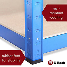 Load image into Gallery viewer, Garage Shelving Units: 180cm x 120cm x 40cm | Heavy Duty Racking Shelves for Storage - 1 Bay, Blue 5 Tier (175KG Per Shelf), 875KG Capacity | For Workshop, Shed, Office | 5 Year Warranty
