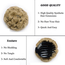 Load image into Gallery viewer, Updo Claw On Scrunchy Scrunchie Hair Bun Hairpiece Wavy Messy Hair Ponytail Extension Curly Hair Chignons - Ash Blonde