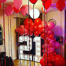 Load image into Gallery viewer, 125Pcs Red Balloon Arch Garland Kit,5M Balloon Garland Kit 5 Inch 10 Inch 12 Inch 36 Inch Pearl Red Latex Balloon for Photo Shoot Valentine Christmas Baby Shower Wedding Birthday Hen Party Decoration