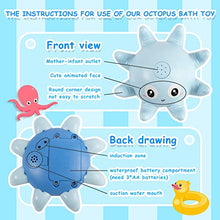 Load image into Gallery viewer, Baby Bath Toys, Electric Octopus Spray Swimming Pool Water Squirt Toy, LED Light up Bath Tub Toys, Gifts for Kids Toddler Infant, Girls and Boys Bath-time