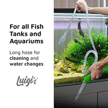 Load image into Gallery viewer, Luigi's Aquarium/Fish Tank Siphon and Gravel Cleaner - A Hand Syphon Pump to Drain and Replace Your Water in Minutes!