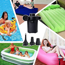 Load image into Gallery viewer, GREEN HAVEN Single Blow up Camping bed + AC Electric Air pump | Waterproof Single Airbed Inflatable Mattress | Camping Electric Pump for Inflatables with 3 Nozzles | Quick Inflatable Camping Mattress