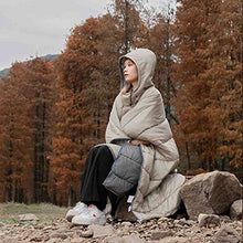 Load image into Gallery viewer, JTYX Wearable Hooded Blanket Camping Sleeping Bag Winter Outdoor Cloak Cape, Extreme Weather Warm/Waterproof/Windproof Hooded Blanket