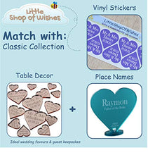 Load image into Gallery viewer, Personalised Mr & Mrs Wedding Heart Cake Topper Decorations 25th Anniversary Keepsake - Title Surname Date Decor (12.5cm) Silver Mirror Acrylic