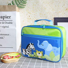 Load image into Gallery viewer, Kids Lunch Bag, Insulated Lunch Box Tote Reusable Zoo Printed Thermal Cooler Bag for School Toddler Nursery Picnic Outdoor Travel Food Container