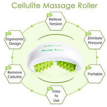 Load image into Gallery viewer, MURLIEN Cellulite Massager, Anti Cellulite Massage Roller for Muscle Soreness and Remove Cellulite, Body Roller Brush for Shoulder, Arms, Buttocks, Back, Abdomen, Legs and Calves – Green/White