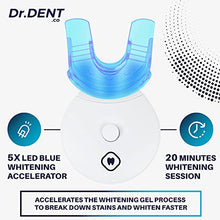 Load image into Gallery viewer, DrDent Professional LED Teeth Whitening Kit - Sensitivity Free Formula - 8 Teeth Whitening Gel Pods 33.6ml - Helps to Remove Stains - Includes Mouth Tray & Shade Guide - Rapid & Effective Results